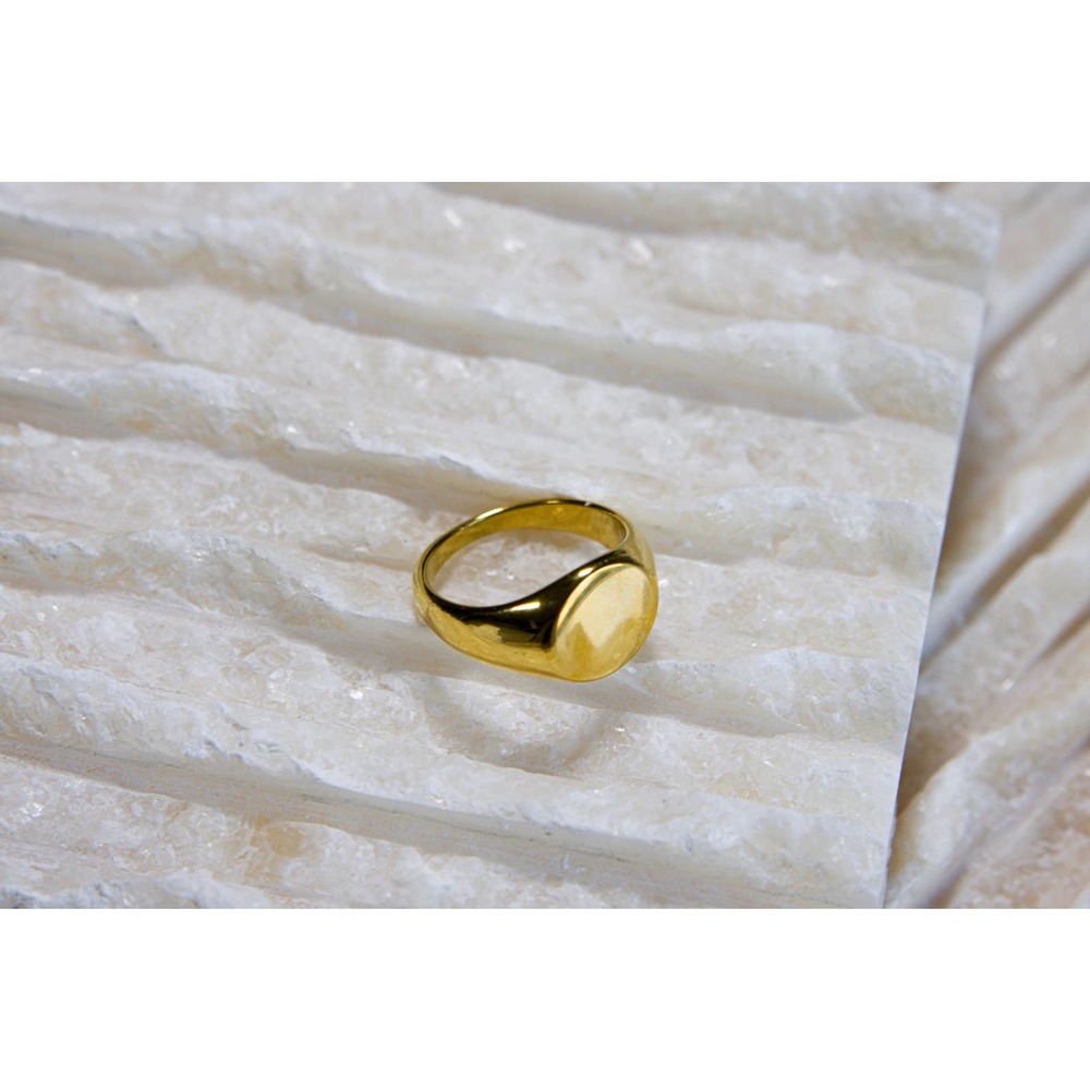 18K Gold Signet Ring, Gold Signet Ring, Ring, Monogram Ring, Statement Ring